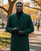 Men's Hunter Green Single Breasted Full Length Top Coat Seattle