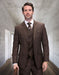 Statement Men's 3 Piece 100% Wool Plaid Suit - Modern Fit