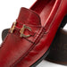Marco Di Milano Cassarano Red Men's Calfskin Leather Loafers