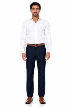 Casual Linen Suit Pants for Men – Breathable Beach Wedding Summer Trousers