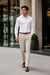 Casual Linen Suit Pants for Men – Breathable Beach Wedding Summer Trousers