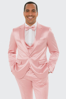 Mens Modern Fit Shiny Sharkskin Suit in Purple