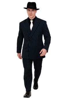 Chalk Double Breasted 6 On 2 Men'S Any Color & Bold White Pinstripe Suit - Image 4
