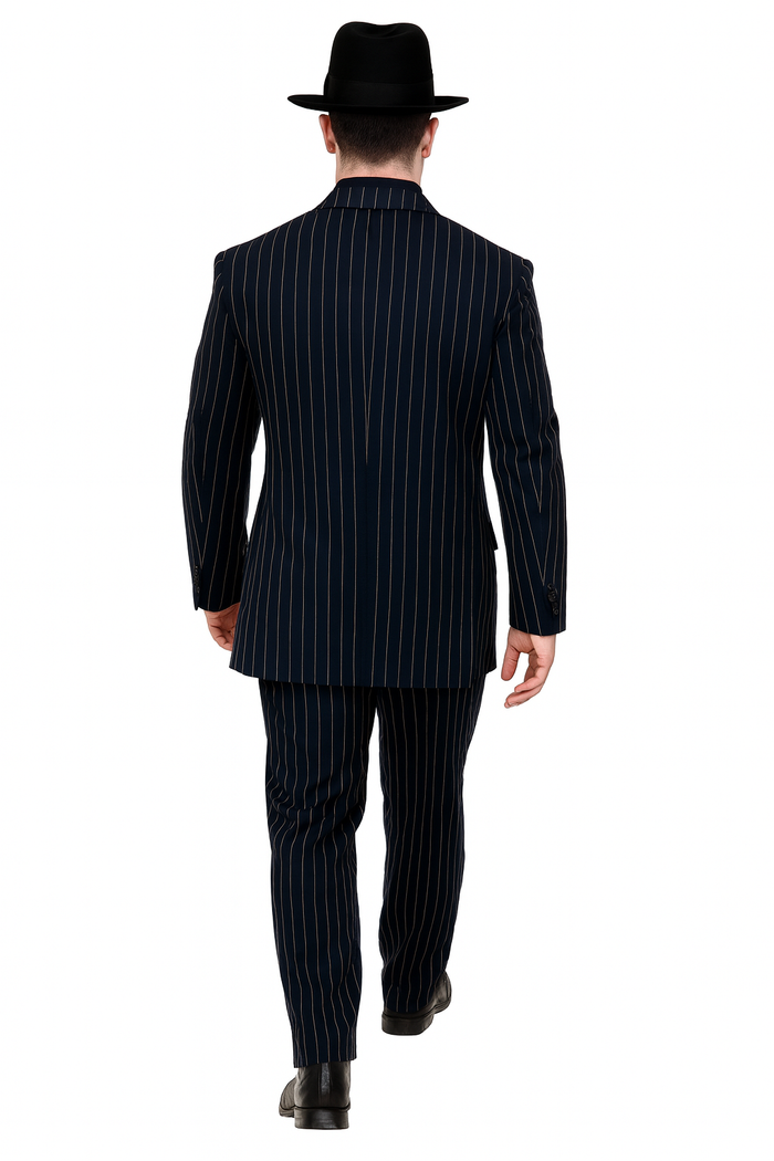 Chalk Double Breasted 6 On 2 Men'S Any Color & Bold White Pinstripe Suit - Image 2