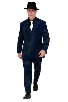 Chalk Double Breasted 6 On 2 Men'S Any Color & Bold White Pinstripe Suit - Image 7