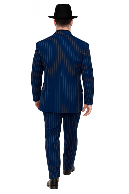 Chalk Double Breasted 6 On 2 Men'S Any Color & Bold White Pinstripe Suit - Image 8