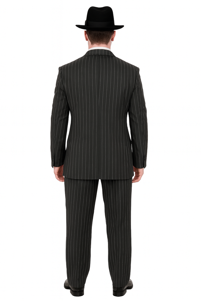 Chalk Double Breasted 6 On 2 Men'S Any Color & Bold White Pinstripe Suit - Image 6