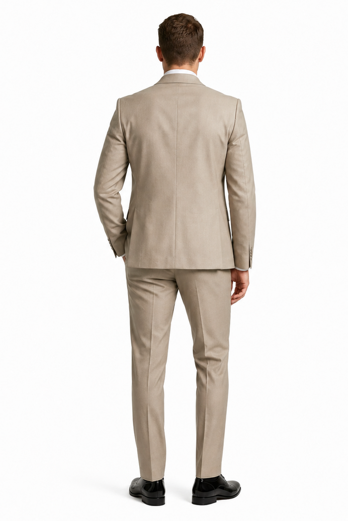 Champagne Modern Shawl Lapel Tuxedo Set – Wedding & Prom