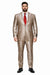 Champagne Suit Shiny Sharkskin Flashy Tan~champagne ~ Beige~Taupe 2 Button Style Jacket Flat Front Pants Notch Collar