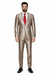 Champagne Suit Shiny Sharkskin Flashy Tan~champagne ~ Beige~Taupe 2 Button Style Jacket Flat Front Pants Notch Collar