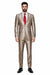 Champagne Suit Shiny Sharkskin Flashy Tan~champagne ~ Beige~Taupe 2 Button Style Jacket Flat Front Pants Notch Collar