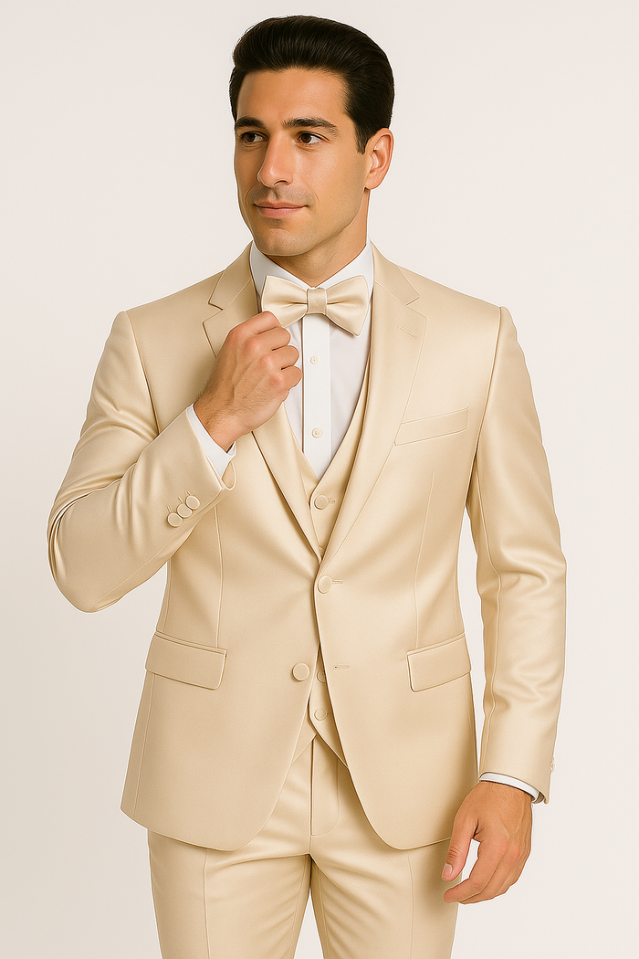 Champagne -4pc-prom-wedding-tux - Image 2