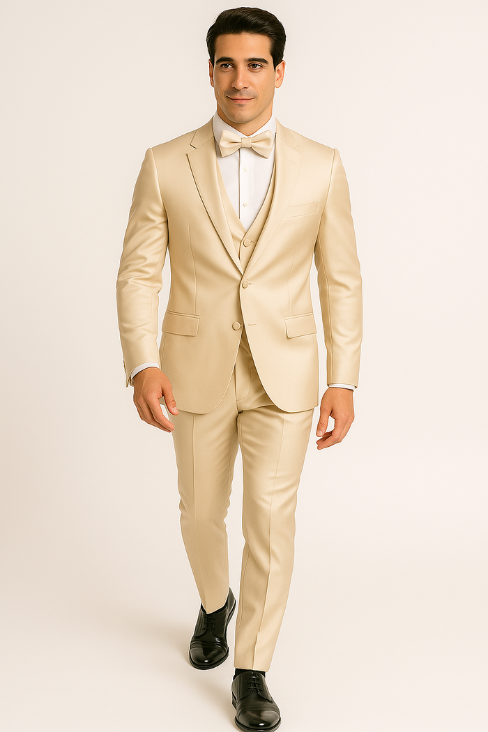 Champagne -4pc-prom-wedding-tux