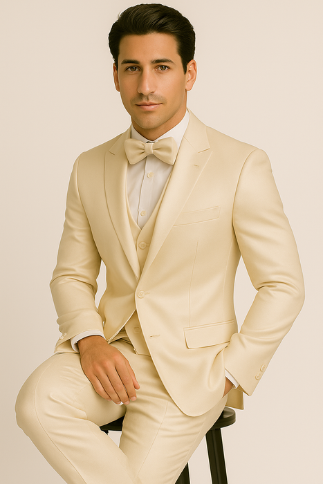 Champagne -4pc-prom-wedding-tux