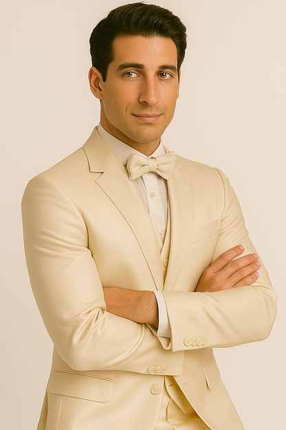 Champagne -4pc-prom-wedding-tux - Image 7