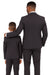 Father and Son Suits - Charcoal Boys Suit Perry Ellis Vested Boy's Wedding Suit in Charcoal Grey