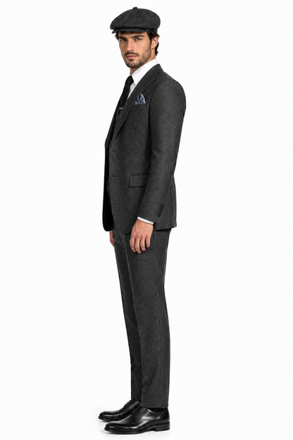 Mens Great Gatsby Outfit - 1920s Gangster Outfit Look in Charcoal