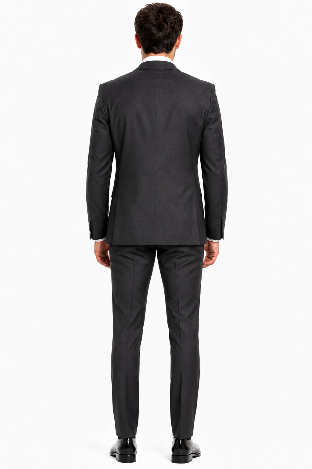 Mens 2 Button  Vested Wool Suit in Eggplant Modern Fit
