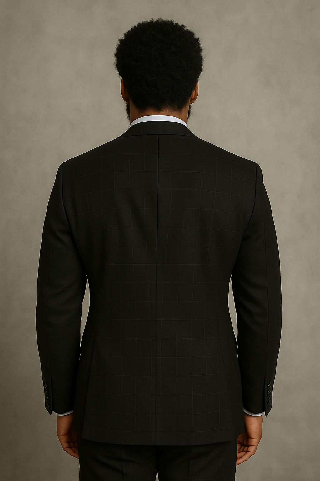 Wool Suit - Italian Made Business Suit by Statement Men's 3 Piece 100% Wool Modern Fit Suit - Sharp Plaid Pattern