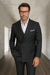 Wool Suit - Italian Made Business Suit by Statement Men's 100% Wool 2 Piece Suit - Double Breasted Plaid