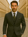 Wool Suit - Italian Made Business Suit by Statement Men's 3 Piece 100% Wool Modern Fit Suit - V-Neck Double Breasted Vest