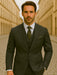 Wool Suit - Italian Made Business Suit by Statement Men's 3 Piece 100% Wool Modern Fit Suit - V-Neck Double Breasted Vest