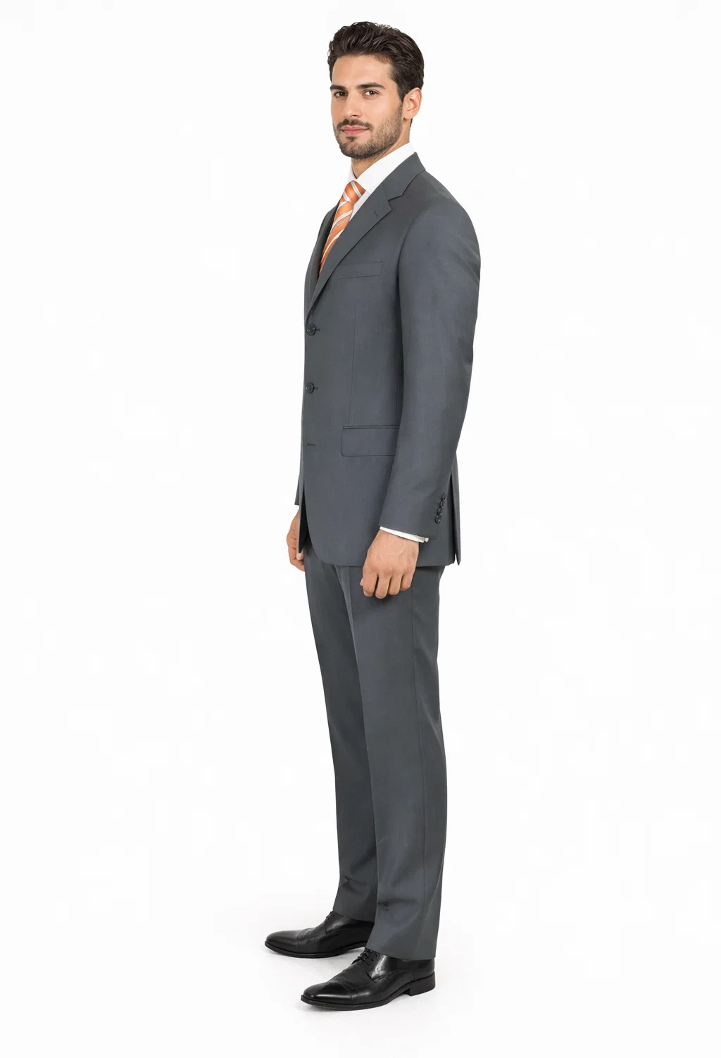 Men'S Dress Suit For Sale Mid Gray 100% Pure Feel Rayon Viscose (SUPER 120) Available In 2 Or 3 Buttons Style Regular Classic Cut, All Colors