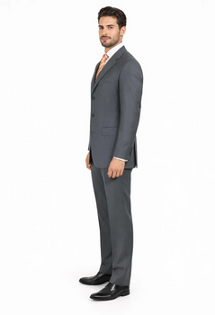 Cheap Priced Men'S Dress Suit For Sale Mid Gray 100% Pure Feel Rayon Viscose (SUPER 120) Available In 2 Or 3 Buttons Style Regular Classic Cut, All Colors