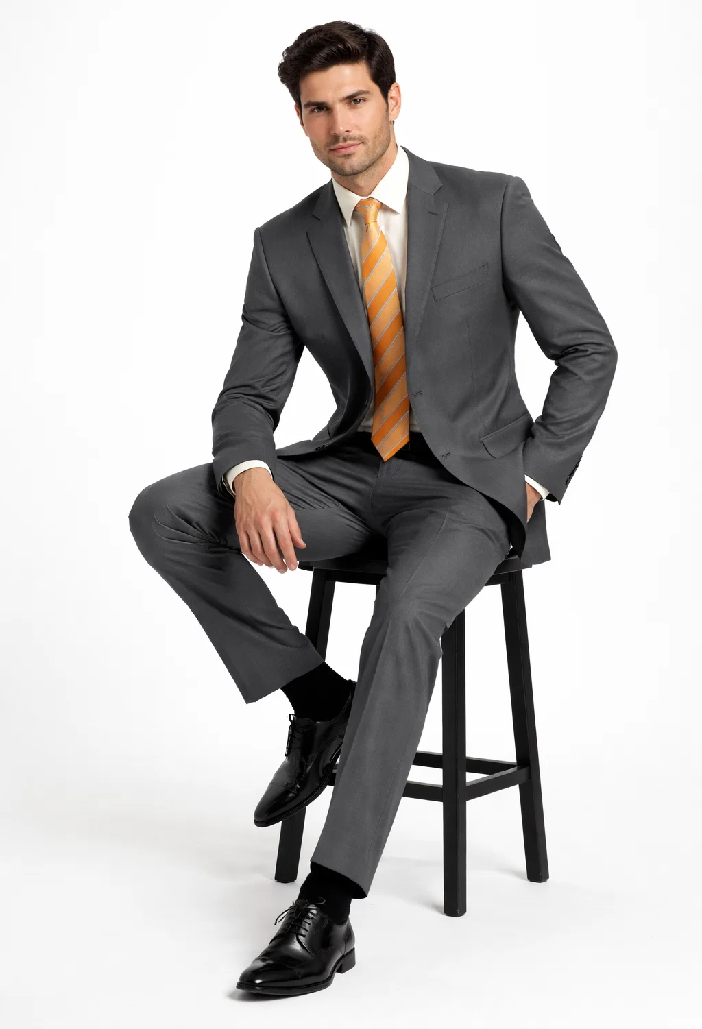 Men'S Dress Suit For Sale Mid Gray 100% Pure Feel Rayon Viscose (SUPER 120) Available In 2 Or 3 Buttons Style Regular Classic Cut, All Colors