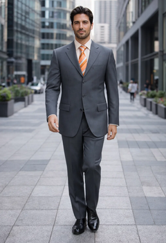 Cheap Priced Men'S Dress Suit For Sale Mid Gray 100% Pure Feel Rayon Viscose (SUPER 120) Available In 2 Or 3 Buttons Style Regular Classic Cut, All Colors