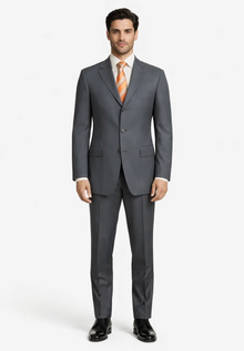Cheap Priced Men'S Dress Suit For Sale Mid Gray 100% Pure Feel Rayon Viscose (SUPER 120) Available In 2 Or 3 Buttons Style Regular Classic Cut, All Colors