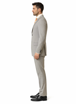 Cheap Priced Men's Dress Suit For Sale Tan - Beige Feel Rayon Viscose (SUPER 120) 2 Button Style