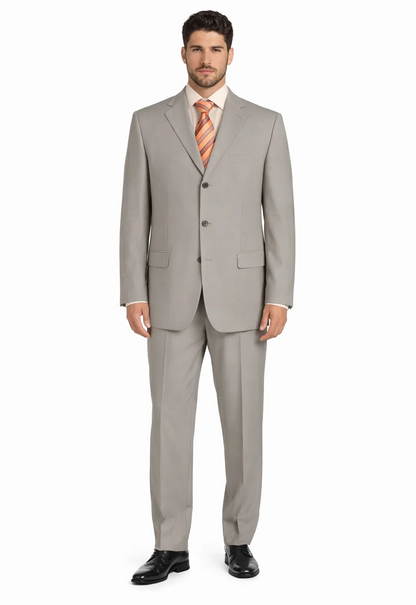 Men's Dress Suit For Sale Tan - Beige Feel Rayon Viscose (SUPER 120) 2 Button Style