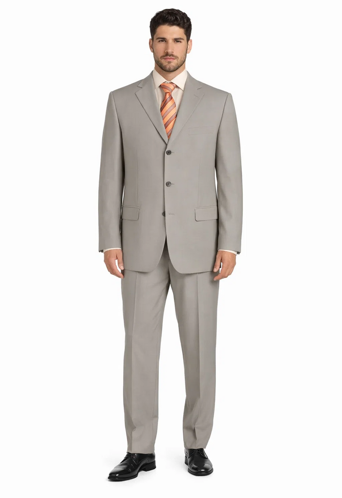 Men's Dress Suit For Sale Tan - Beige Feel Rayon Viscose (SUPER 120) 2 Button Style