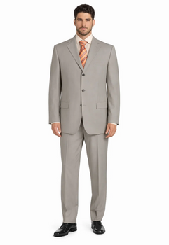 Cheap Priced Men's Dress Suit For Sale Tan - Beige Feel Rayon Viscose (SUPER 120) 2 Button Style