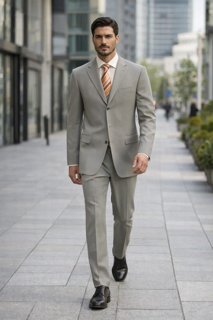 Men's Dress Suit For Sale Tan - Beige Feel Rayon Viscose (SUPER 120) 2 Button Style
