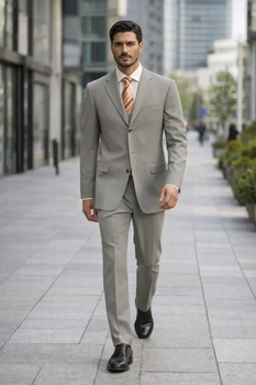 Cheap Priced Men's Dress Suit For Sale Tan - Beige Feel Rayon Viscose (SUPER 120) 2 Button Style