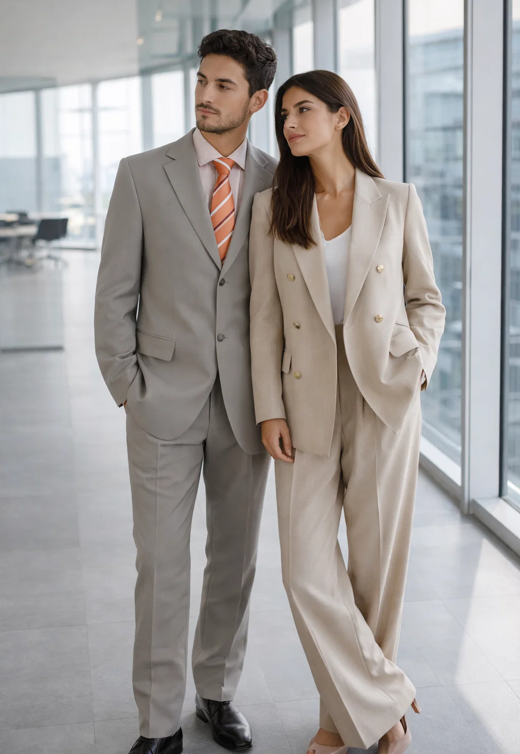 Men's Dress Suit For Sale Tan - Beige Feel Rayon Viscose (SUPER 120) 2 Button Style