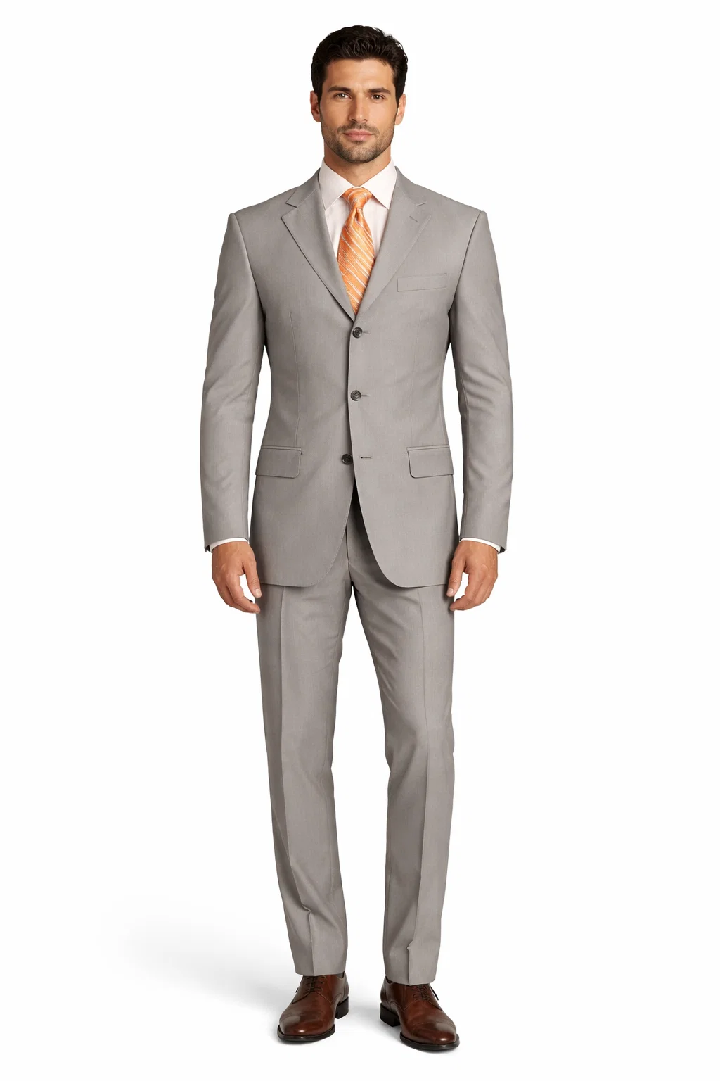 Men's Dress Suit For Sale Tan - Beige Feel Rayon Viscose (SUPER 120) 2 Button Style