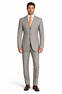 Cheap Priced Men's Dress Suit For Sale Tan - Beige Feel Rayon Viscose (SUPER 120) 2 Button Style