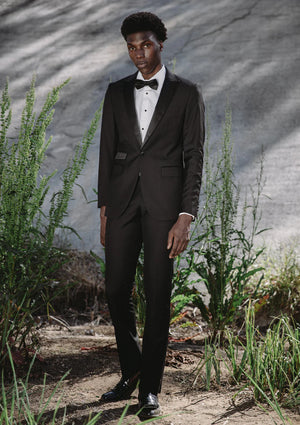 Black Peak Lapel Ticket Pocket Tuxedo