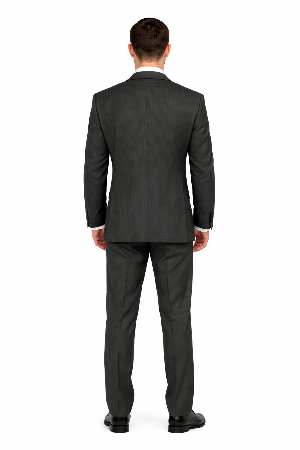 Chocolate Brown Pinstripe Modern Fit Suits 2 Button No Vents 100% Fine Affordable Cheap Priced Men'S Dress Suit For Sale - Image 2