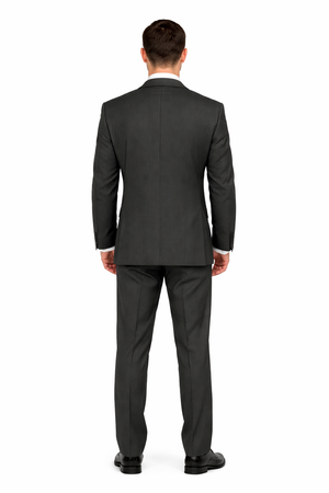 Chocolate Brown Pinstripe Modern Fit Suits 2 Button No Vents 100% Fine Affordable Cheap Priced Men'S Dress Suit For Sale - Image 2