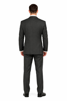 Chocolate Brown Pinstripe Modern Fit Suits 2 Button No Vents 100% Fine Affordable Cheap Priced Men'S Dress Suit For Sale - Image 2