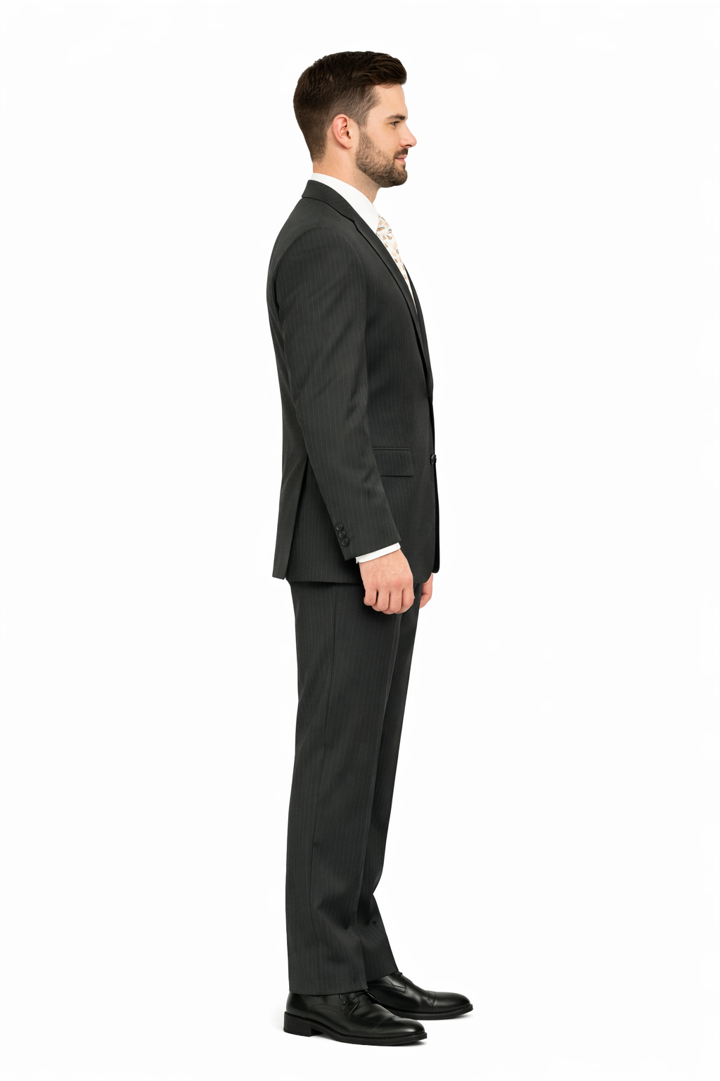 Chocolate Brown Pinstripe Modern Fit Suits 2 Button No Vents 100% Fine Affordable Cheap Priced Men'S Dress Suit For Sale - Image 7