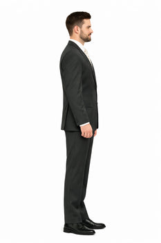 Chocolate Brown Pinstripe Modern Fit Suits 2 Button No Vents 100% Fine Affordable Cheap Priced Men'S Dress Suit For Sale - Image 7