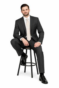 Chocolate Brown Pinstripe Modern Fit Suits 2 Button No Vents 100% Fine Affordable Cheap Priced Men'S Dress Suit For Sale