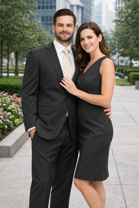 Chocolate Brown Pinstripe Modern Fit Suits 2 Button No Vents 100% Fine Affordable Cheap Priced Men'S Dress Suit For Sale