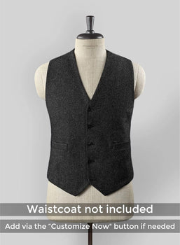Men's Black Full-length Sleeves Buttoned Closure Peaky Blinders Suit - Peaky Blinders Outfit + Overcoat + Hat (Peaky Blinder Custome) - Image 8