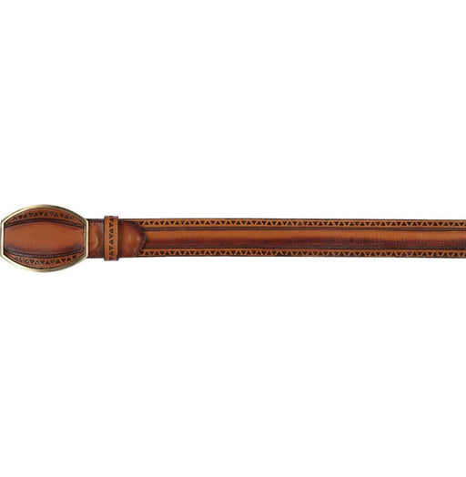 Cinto Corte Laser de Cuero Pull Up Original Color Miel